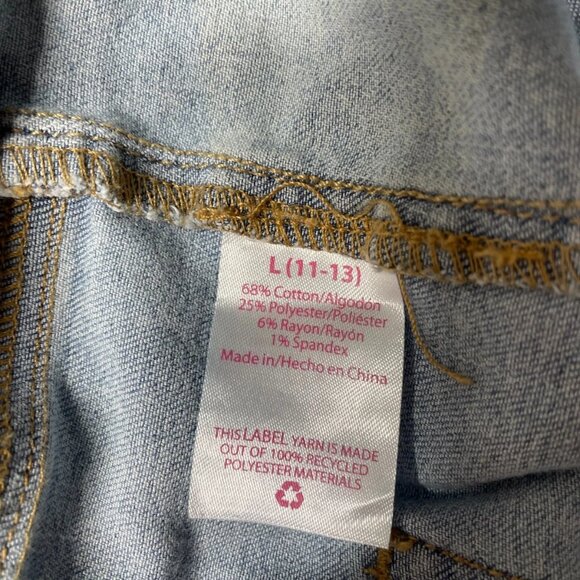 No Boundaries Womens Blue Butterfly Print High Rise Pull-On Flare Jeans Size L - Picture 4 of 10